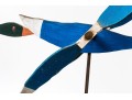 Two Vintage Hand-carved And Painted Duck Windmills