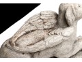 Cast Stone Dog With Angel Wings