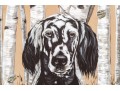 Marty H. Gordon (American [CT], 1947-2018) Print, English Setter With Birch Trees