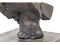 Phil Cote Bronze Finished Composition Head Of A Retriever Dog On Stand