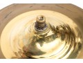 Large Pair Of Brass And Glass Candle Hurricanes