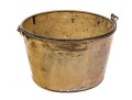 Antique Brass Pail With Iron Handle