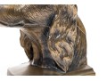 Pair Of Brass Tone Dog Head Bookends