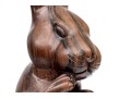Indonesian Hadi Handicraft Carved Wood Rabbit