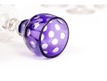 Set Of Nine Bohemian Amethyst Cut To Clear Goblets