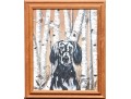 Marty H. Gordon (American [CT], 1947-2018) Acrylic On Canvas, English Setter With Birch Trees, 2004