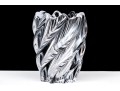 French Vannes Crystal Spiral Swirl Vase