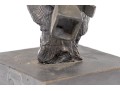 Phil Cote Bronze Finished Composition Head Of A Retriever Dog On Stand