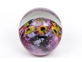 Signed Art Glass Floral Paperweight