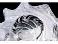 French Vannes Crystal Spiral Swirl Vase