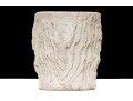 Pair Of Chic Cast Stone Faux Bois Tree Trunk Form Pedestals