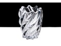 French Vannes Crystal Spiral Swirl Vase