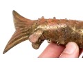 Reticulated Brass Fish With Inlaid Eyes