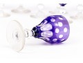 Set Of Nine Bohemian Amethyst Cut To Clear Goblets