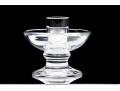 Pair Of Val St. Lambert Crystal Candlesticks With Single Glass Candlestick