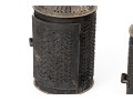 Pair Of Pierced Metal Candle Lanterns