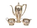 Sterling Silver Coffee Pot, Sugar Bowl And Creamer     24.490 Troy Ozs, 