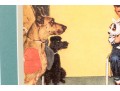 Custom Framed Norman Rockwell Decorative Print With Stamps