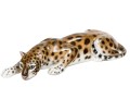 German Rosenthal Hand-Painted Porcelain Crouched Leopard