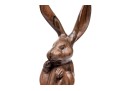 Indonesian Hadi Handicraft Carved Wood Rabbit