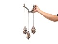 Whimsical Faux Bois Pinecone Windchime