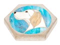 Slag Glass Mosaic Stepping Stone Of A Dog On Profile