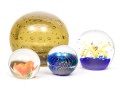Four Fabulous Artisanal Hand-blown Glass Paperweights