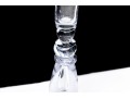 Pair Of Val St. Lambert Crystal Candlesticks With Single Glass Candlestick