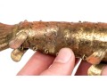 Reticulated Brass Fish With Inlaid Eyes