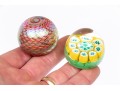 Gorgeous Group Of Two Diminutive Artisanal Glass Paperweights