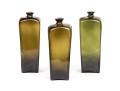 Three 18th Century Hand Blown Glass Gin Bottles