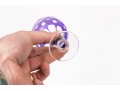 Set Of Ten Bohemian Amethyst Cut To Clear Dessert Wine Glasses