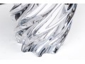 French Vannes Crystal Spiral Swirl Vase