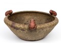 Large Ceramic Planter With Perched Frogs