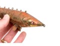 Reticulated Brass Fish With Inlaid Eyes