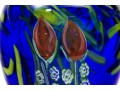 Art Glass Flower Motif Vase