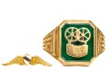 10k 1928 School Ring And Wing Pin