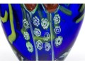 Art Glass Flower Motif Vase