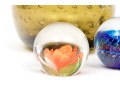 Four Fabulous Artisanal Hand-blown Glass Paperweights