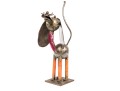 Vintage Artisanal Metal Sculpture Of A Dog