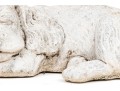 Painted Cast Stone Sleeping Puppy