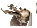 Vintage Artisanal Metal Sculpture Of A Dog