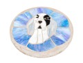 Slag Glass Mosaic Stepping Stone Of A Dog