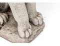 Cast Stone Seated Dog With Angel Wings