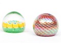 Gorgeous Group Of Two Diminutive Artisanal Glass Paperweights