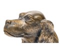 Pair Of Brass Tone Dog Head Bookends