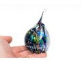 Artist Signed Hand-blown Cased Teardrop Form Paperweight