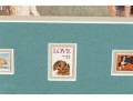 Custom Framed Norman Rockwell Decorative Print With Stamps