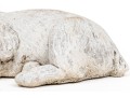 Painted Cast Stone Sleeping Puppy