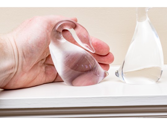 Two Steuben Crystal Water Birds